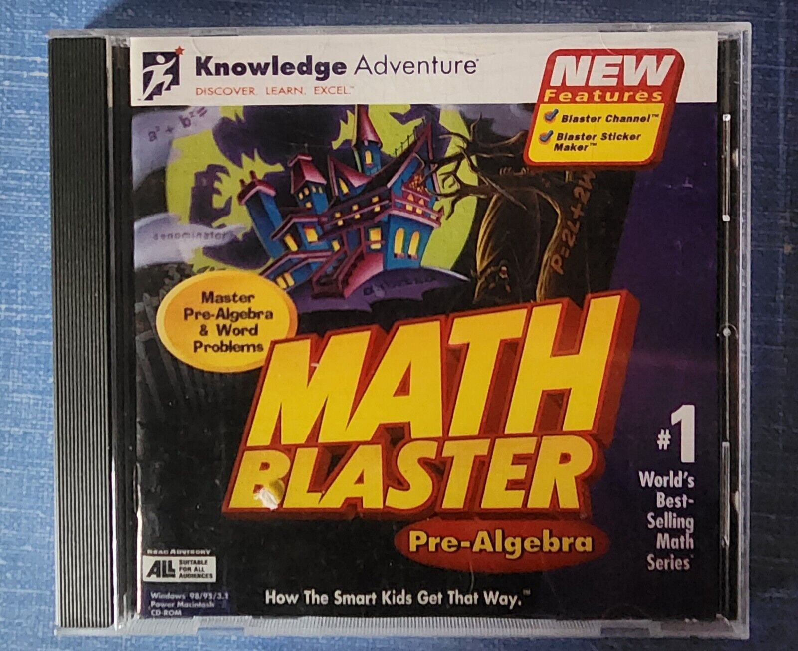 Math Blaster Pre-Algebra & Ages 9-12 Windows/Mac CD-ROM Lot of 2