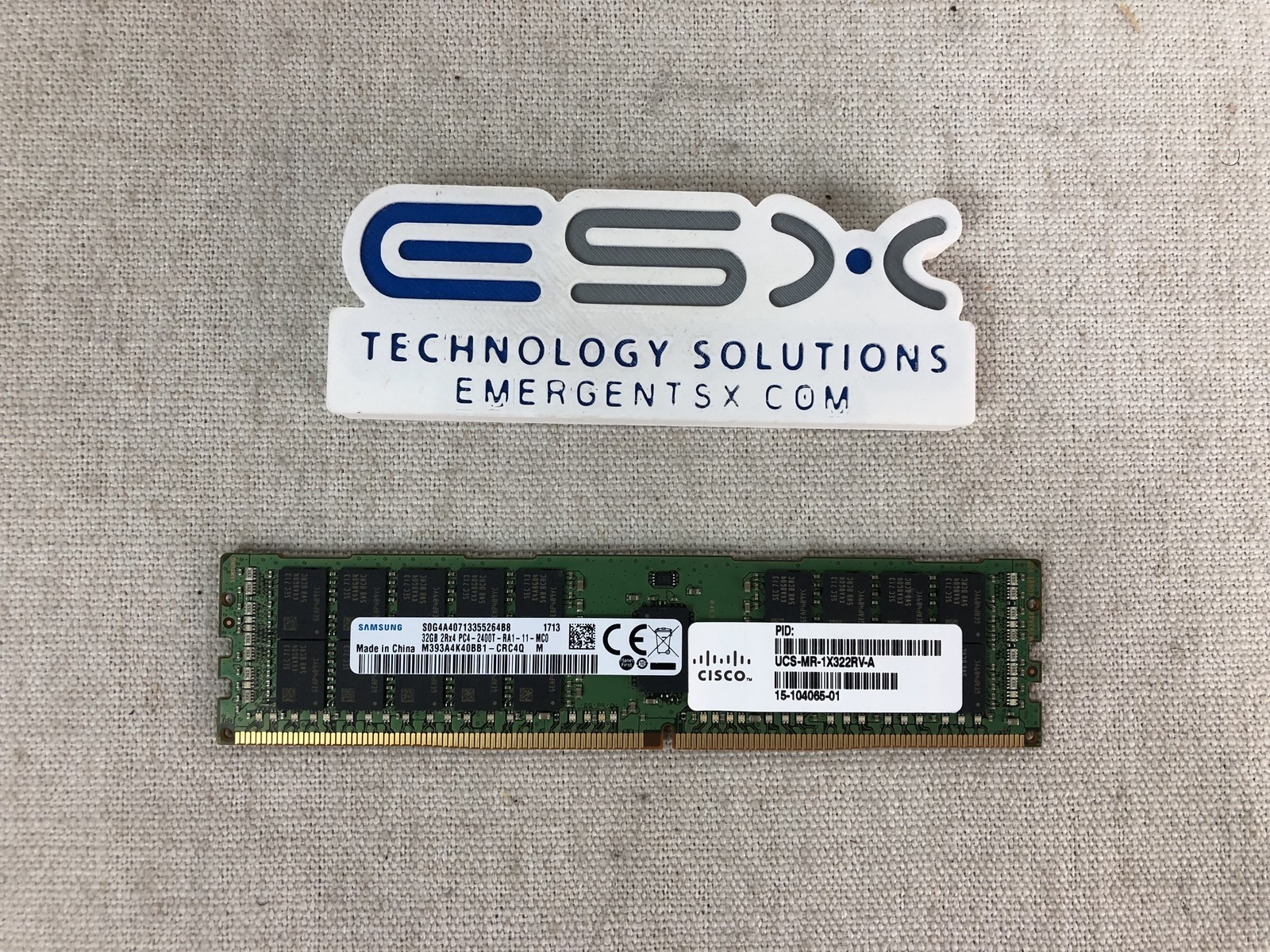 Cisco 32GB 2Rx4 PC4-2400T DDR4 DIMM Server Memory UCS-MR-1X322RV-A 15-104065-01