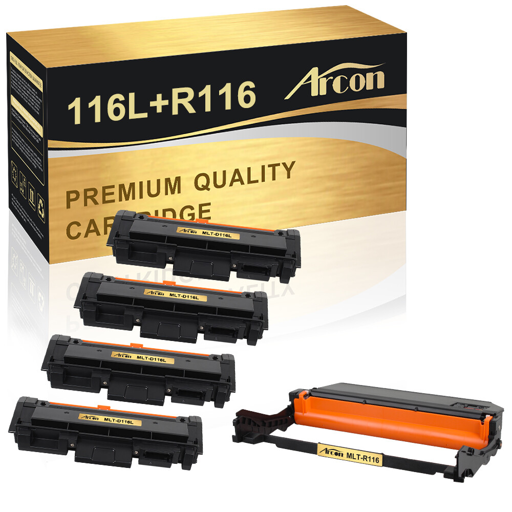 5Pack MLT-D116L Toner Cartridge & Drum Set For SAMSUNG SL-M2835DW M2885FW M2625D