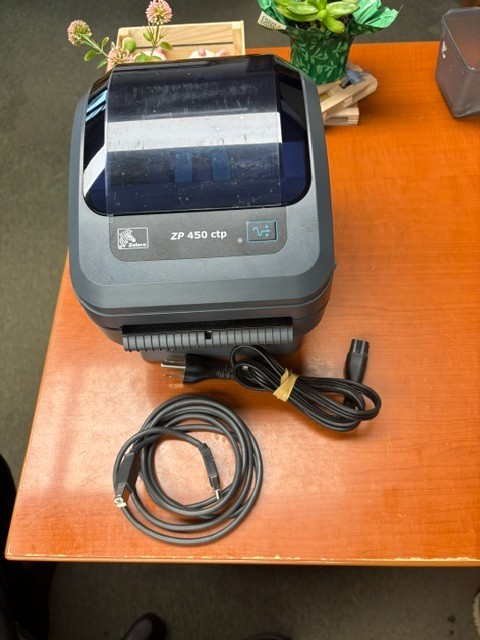 Zebra ZP 450 CTP Thermal Shipping Label Printer USB Tested w/Cables