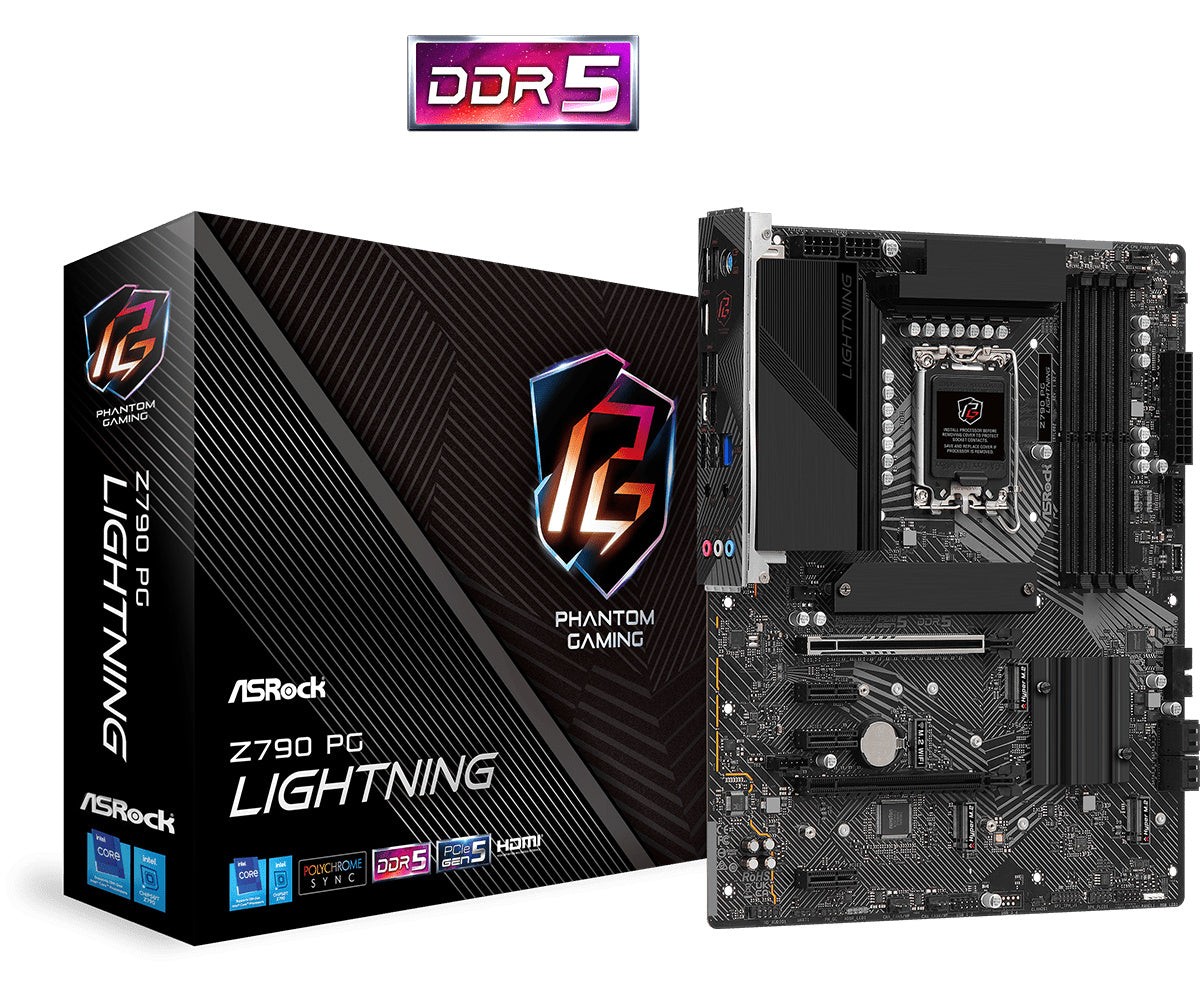 ASRock Z790 PG Lightning Motherboard — New | 3-Year Manufacturer's Warranty