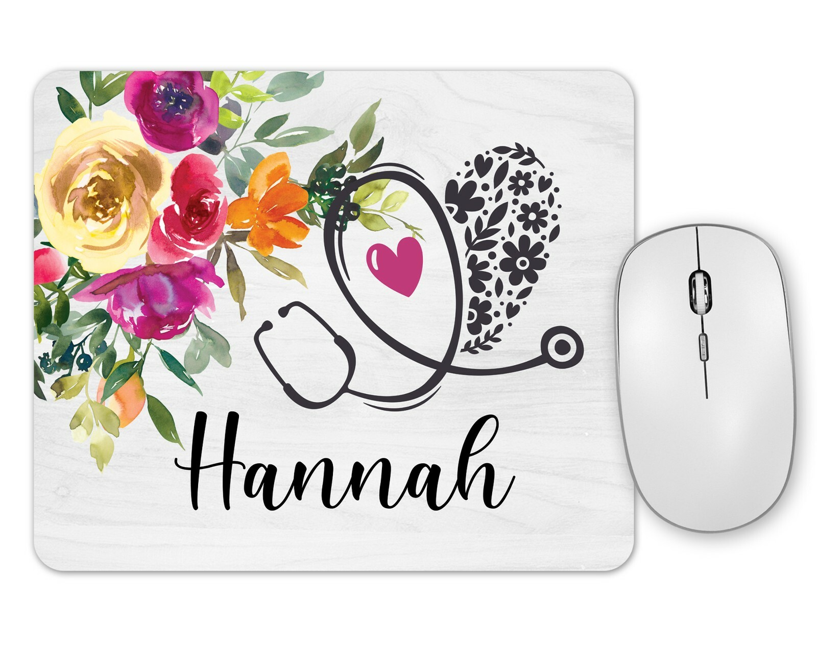 Personalized Nurse Gift, Custom Name Mouse Pad, Medical Doctor Gifts, RN Gifts