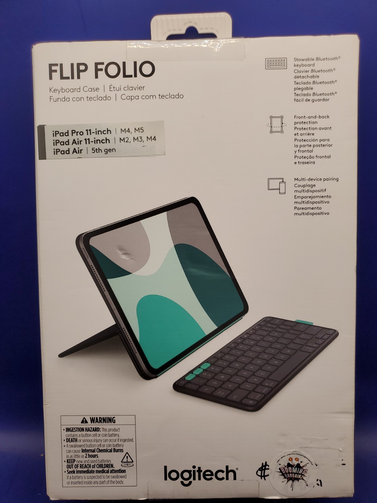 Logitech Flip Folio Keyboard Case iPad Pro 11in Air 11in 920-013369 New Sealed