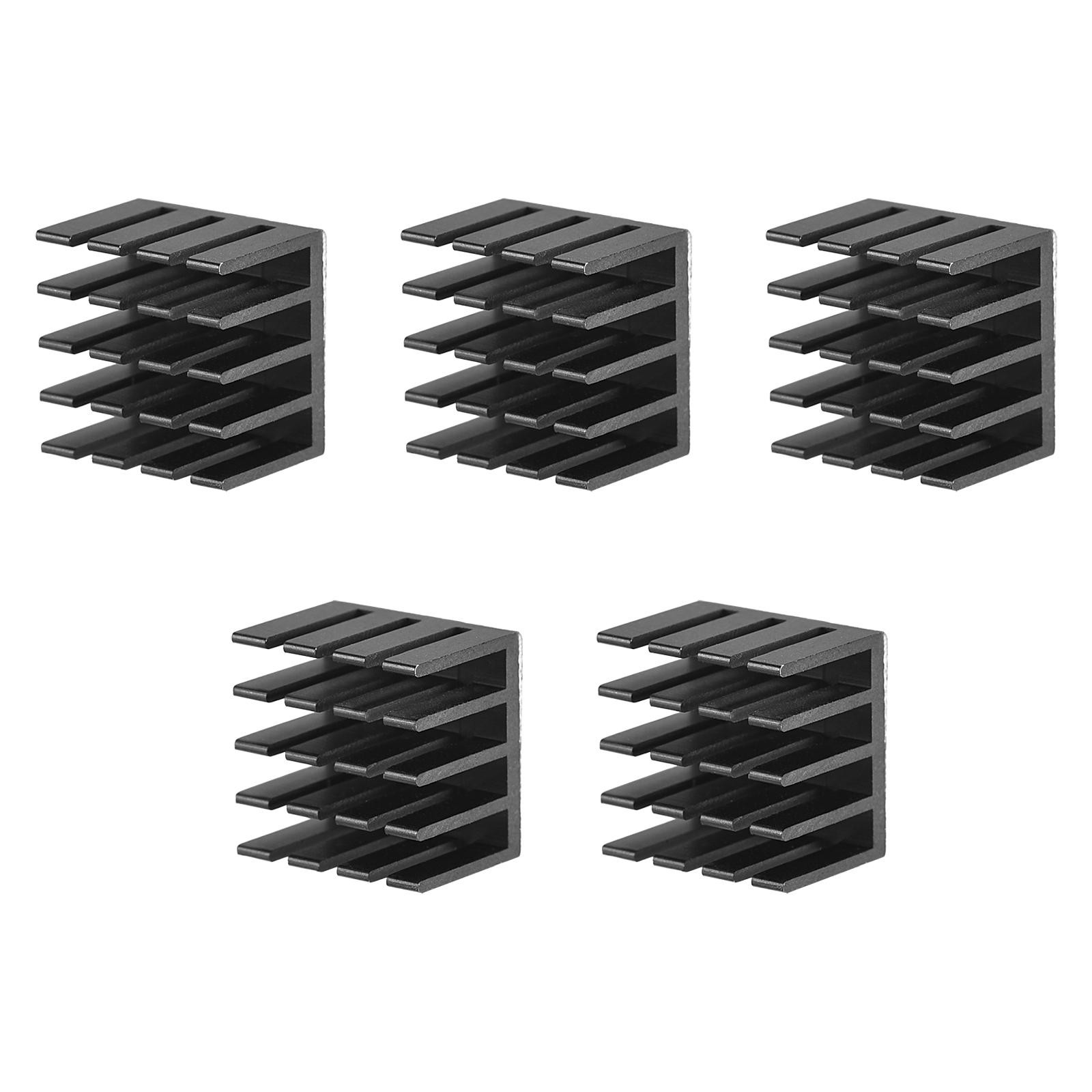 5 Pack 14x14x10mm Electronic Cooler Radiator w/ Thermal Paste for MOS & IC Chip