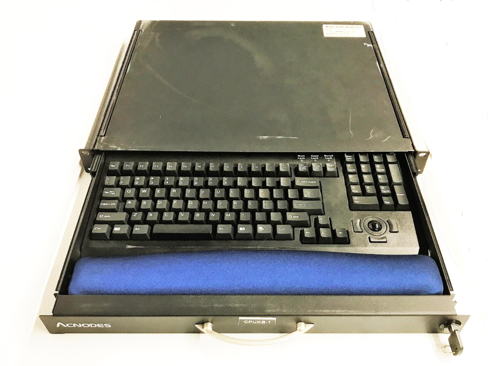 Acnodes Lockable Rackmount Keyboard Drawer w/ Keyboard RK1200B USED