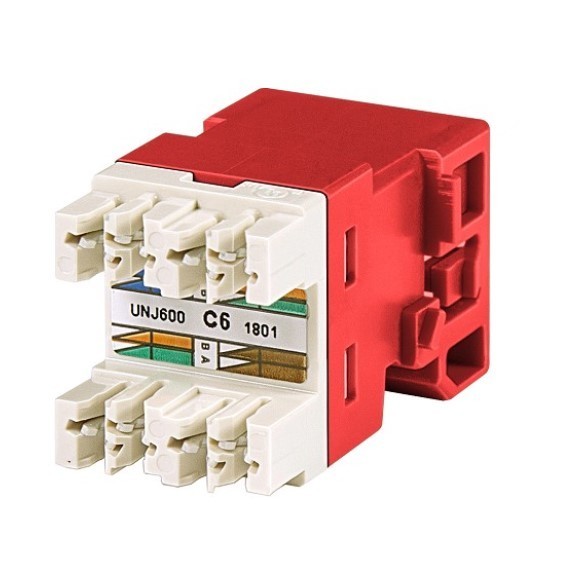 Commscope UNJ600-RD Modular CAT6 Jacks Red - 760257311 ⭐LOT OF 25⭐