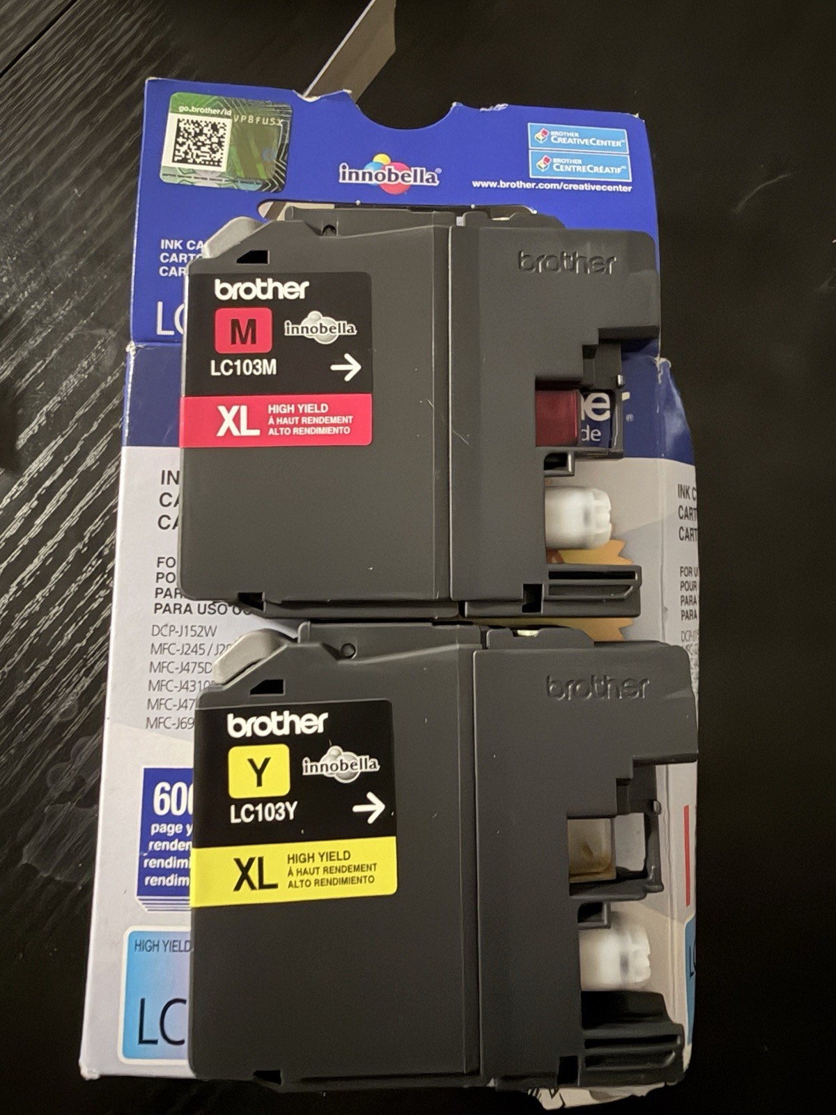 Brother Genuine LC103CL XL Cyan Magenta Ink Cartridges Exp 11/2022