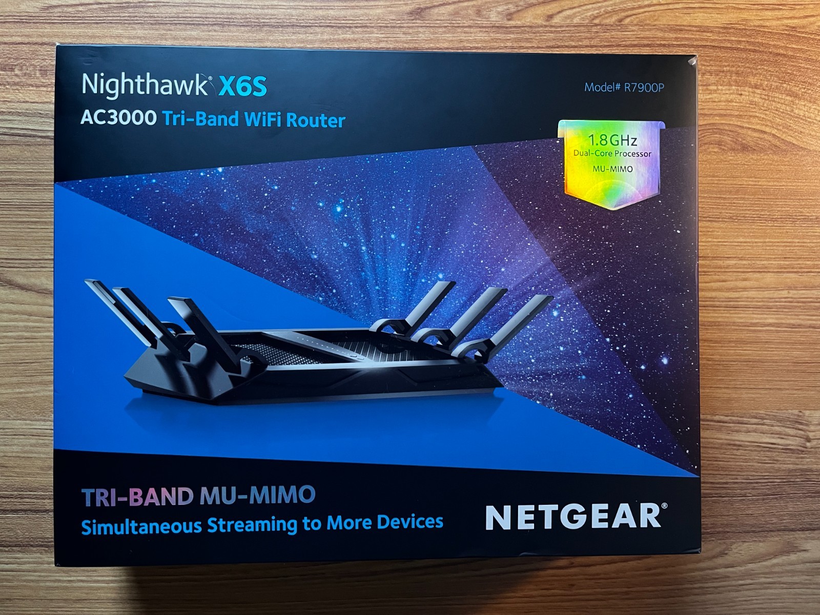 Netgear Nighthawk X6S AC3000 Tri-Band Smart WiFi Router R7900P MU-MIMO New AS IS
