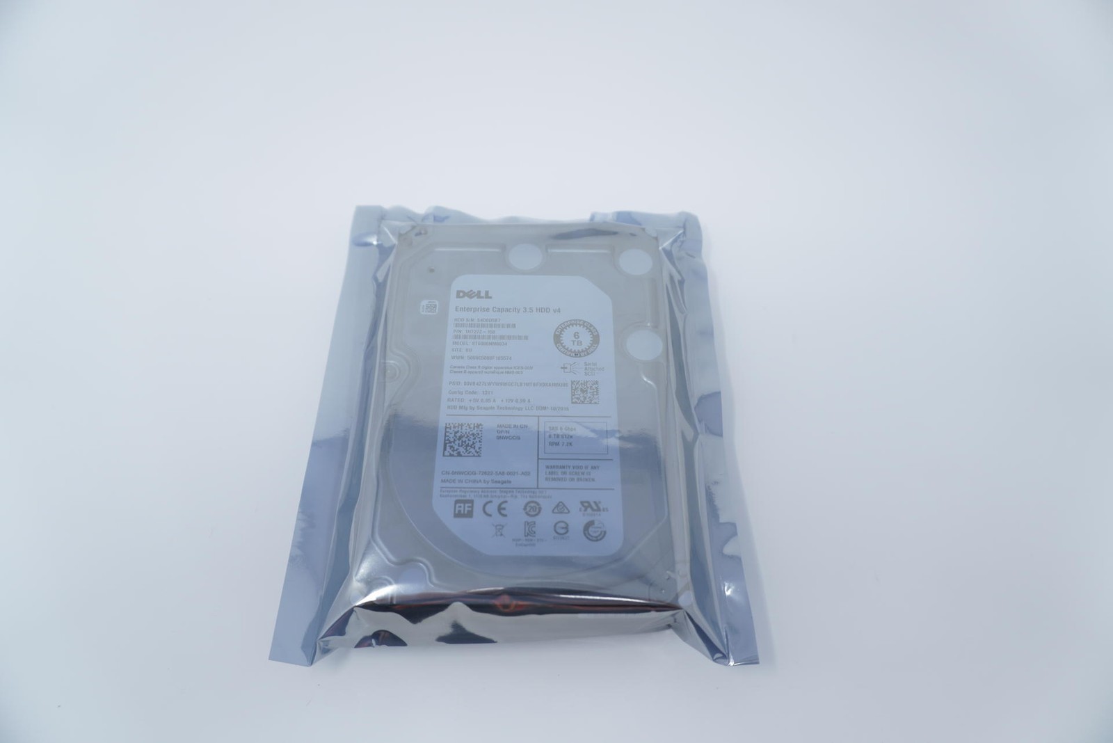 NWCCG ST6000NM0034 Dell 6TB 7.2K RPM 6Gb/s 3.5" SAS SERVER Hard Drive