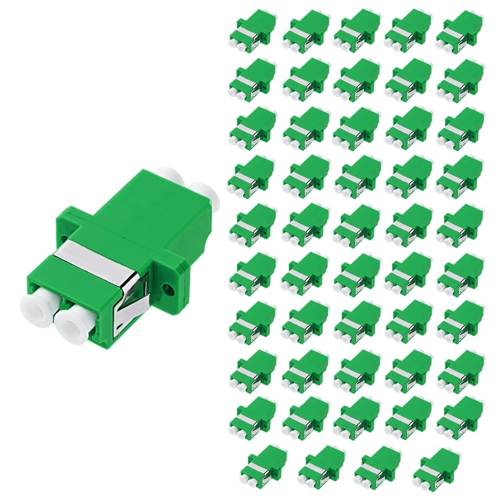 50Pcs LC to Couplers, Duplex Fiber Optical Wing type, for APC
