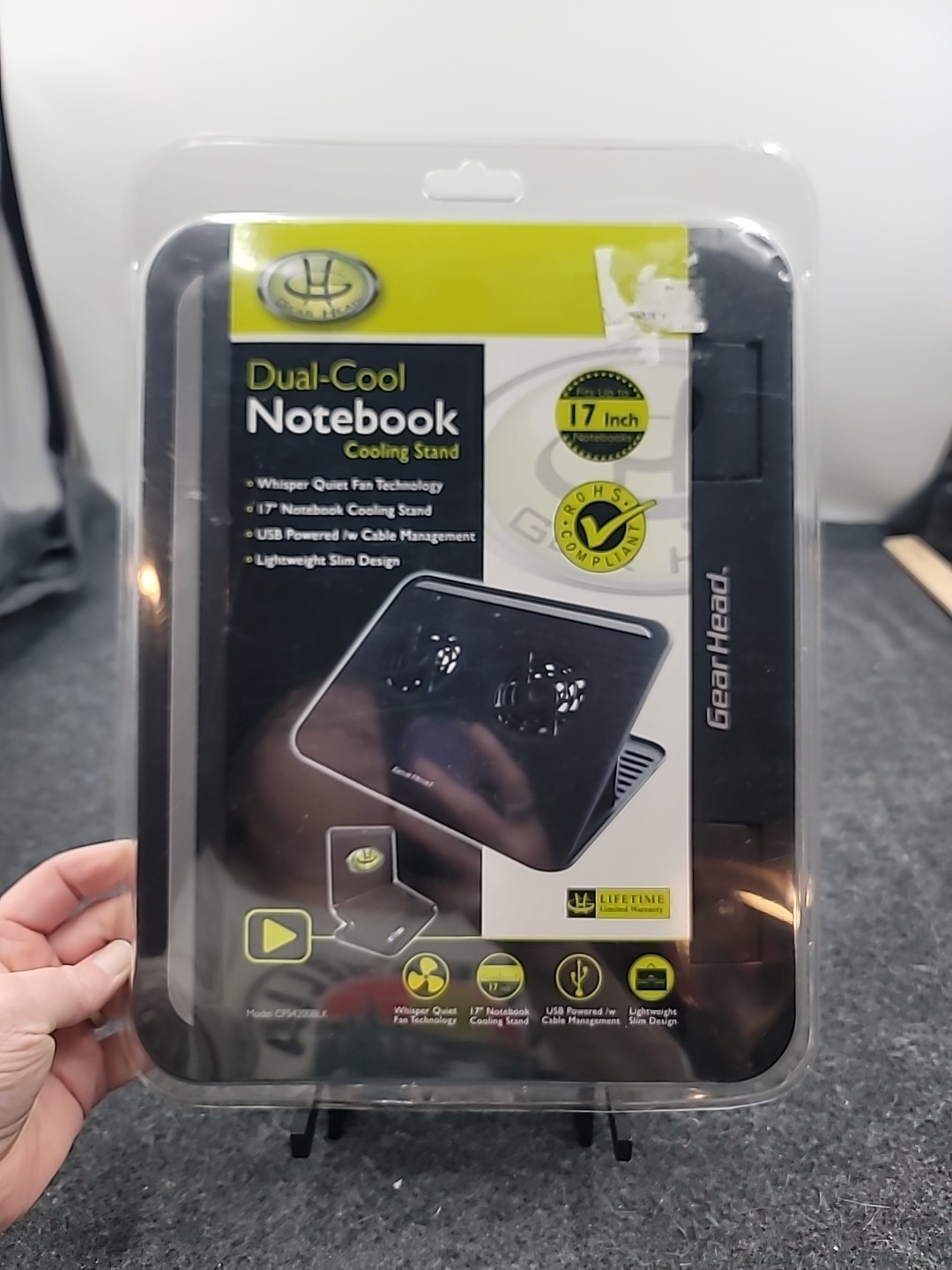Gear head Dual-cool Notebook Cooling Fan NIB