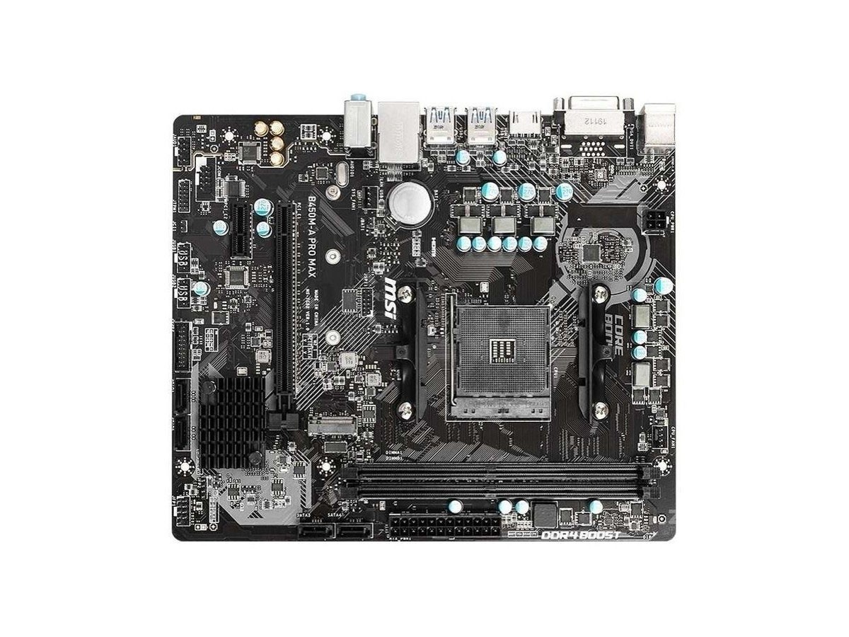 For MSI B450M-A PRO MAX motherboard B450 AM4 2*DDR4 32G HDMI+DVI m-ATX Tested OK
