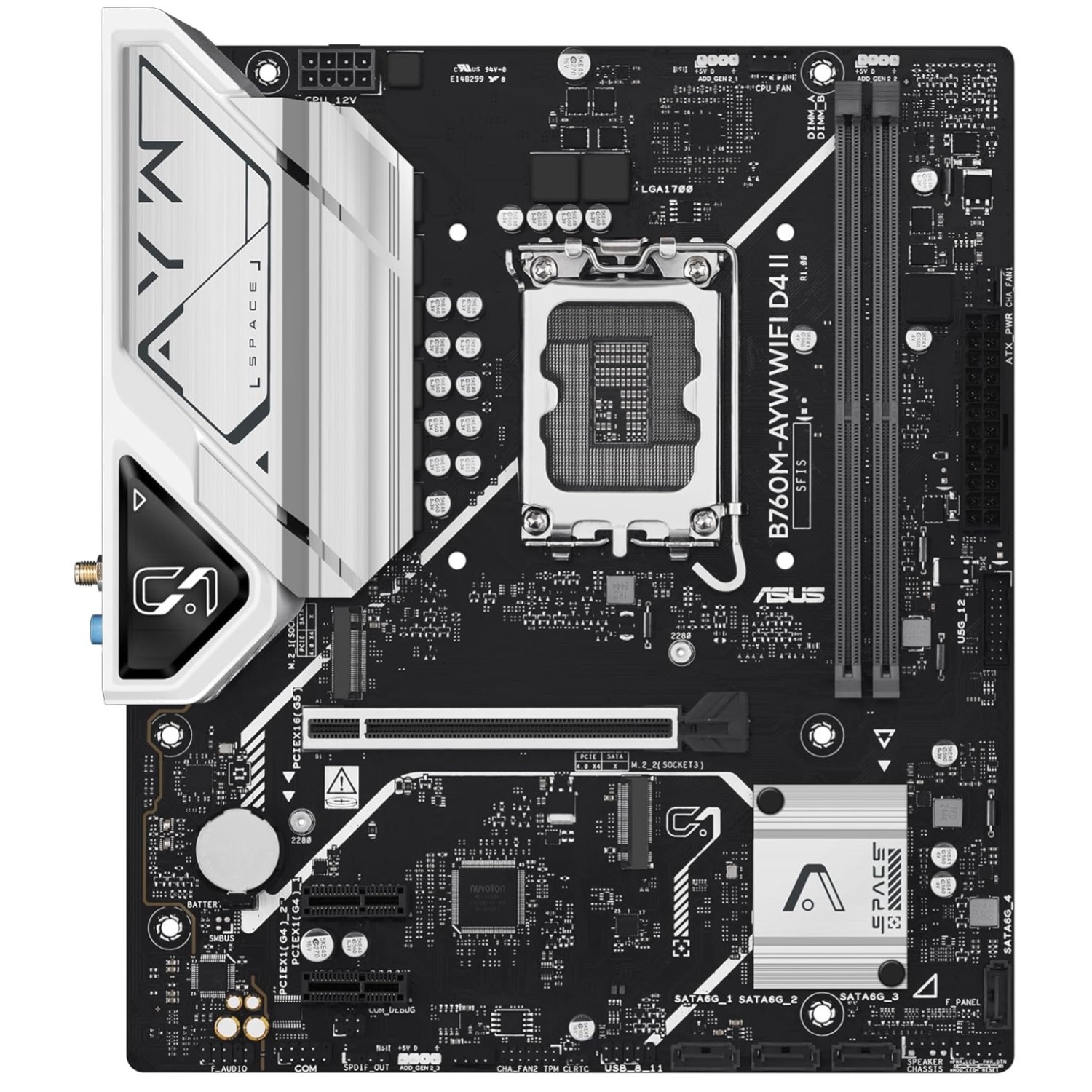 Intel LGA 1700 Motherboard with PCIe 5.0, Wi-Fi 6-