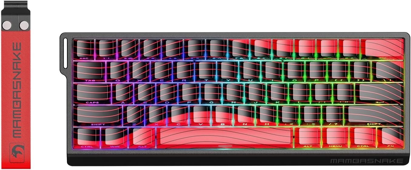 MAMBASNAKE X60 60% Wireless Rapid Trigger Keyboard Magnetic Switch, Tri-mode, 8k