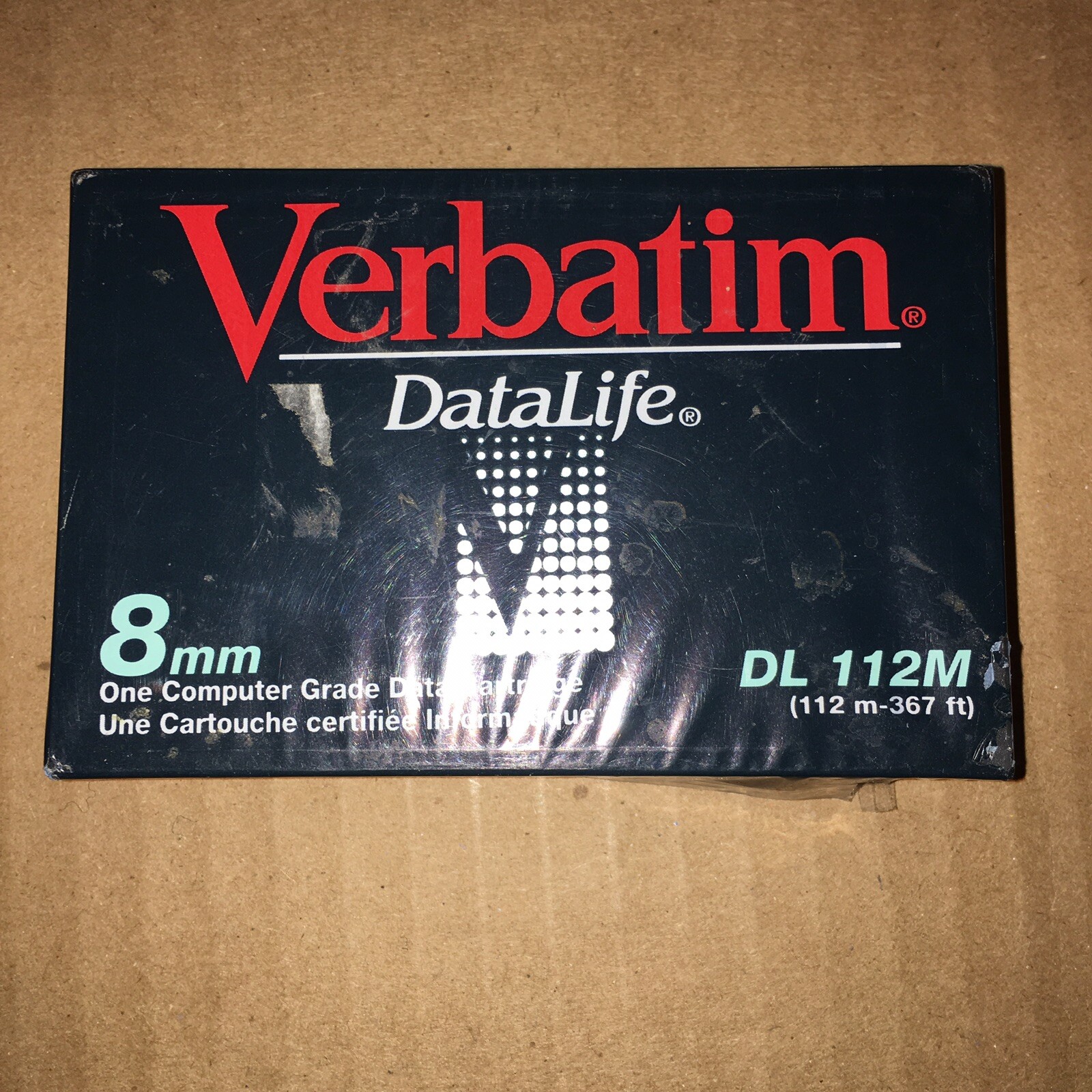 1996 Verbatim Datalife DL 112M 5 GB 8mm Data Cartridge, Made In Japan
