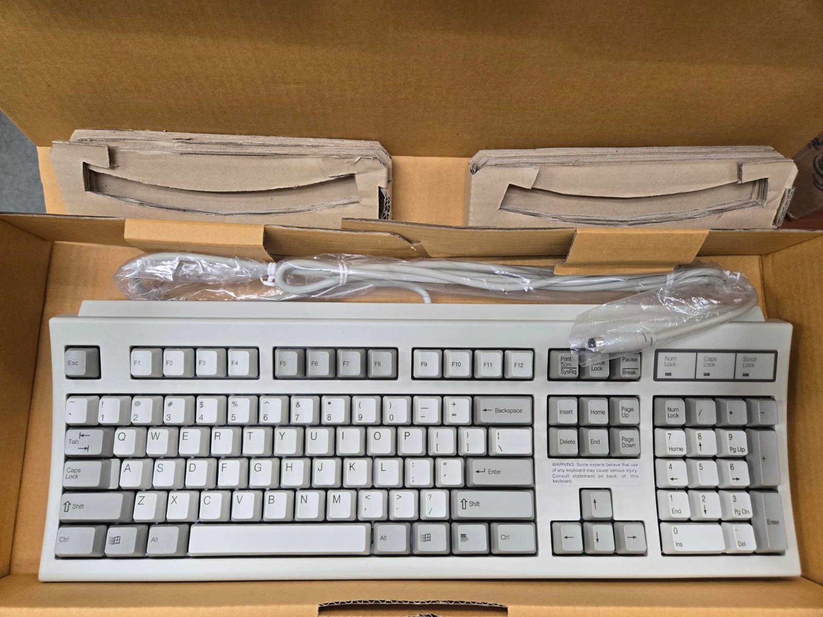 NMB Technologies Micron RT6856TW PS2 Beige Wired Keyboard New in the box