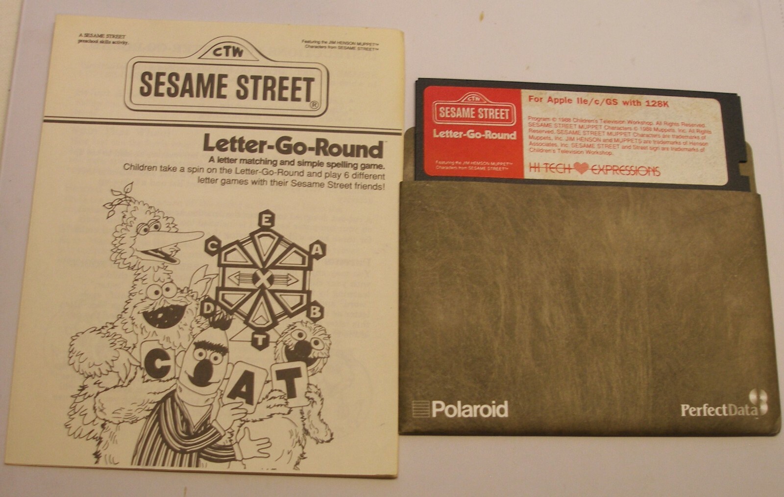 Letter-Go-Round by Sesame Street for Apple IIe, Apple IIc, and Apple IIGS