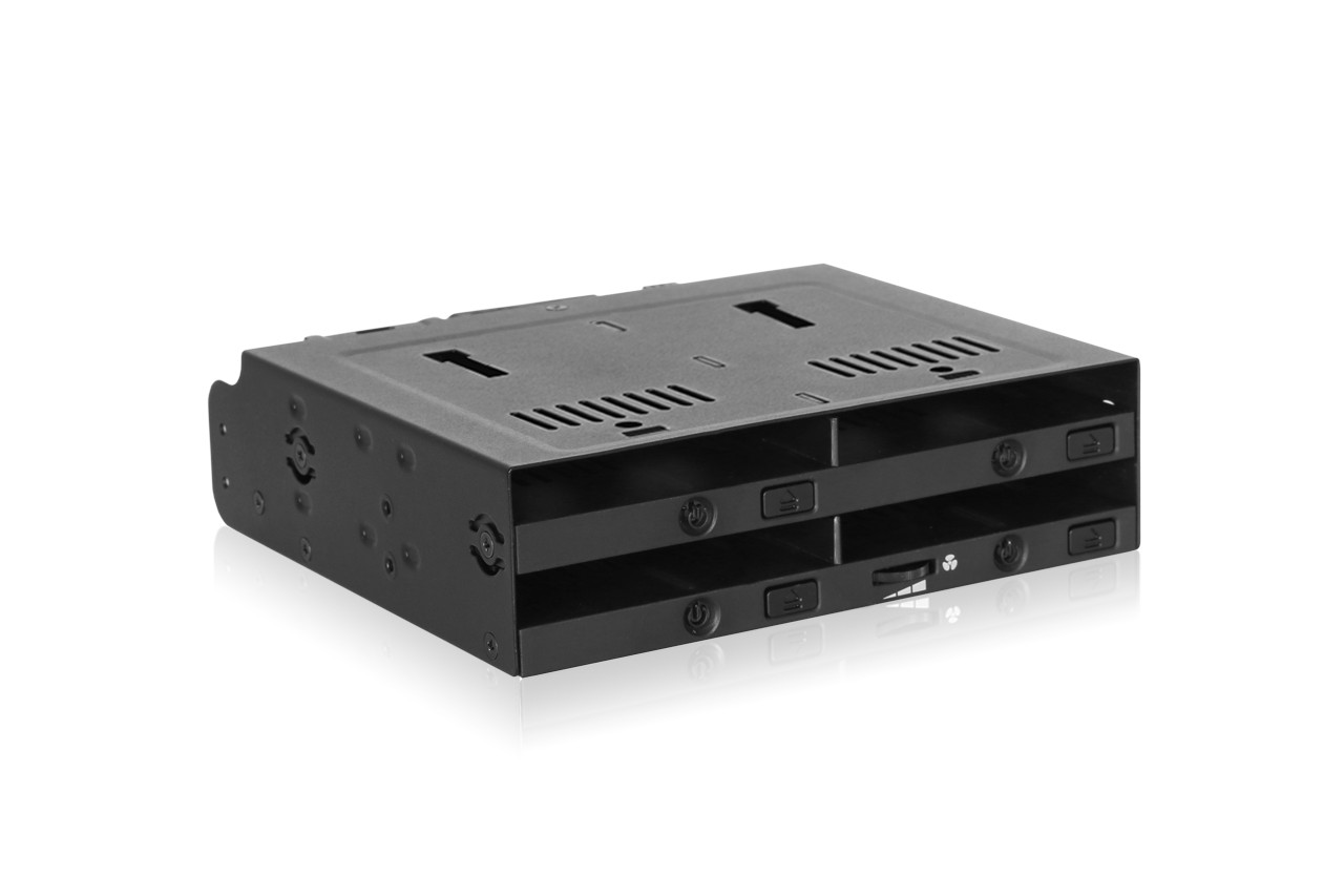 ICY DOCK flexiDOCK MB014SP-B R1 Tray-less 4 Bay 2.5" SATA/SAS Hot-Swap for 5.25"
