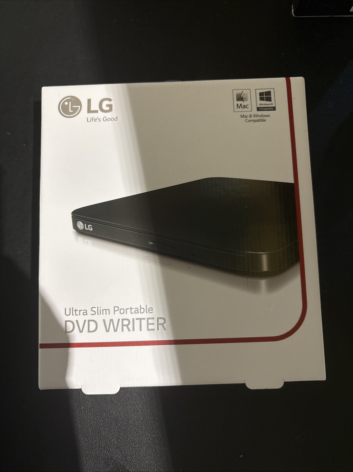 NEW LG - SP80NB80 - ULTRA SLIM PORTABLE USB EXTERNAL DVD-WRITER - PC/MAC– BLACK
