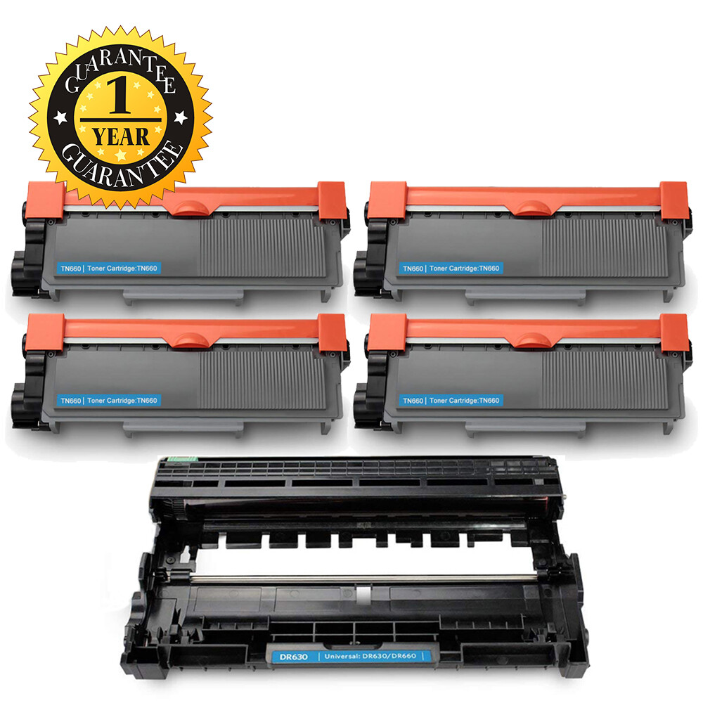 5PK TN660 & DR630 Toner Drum for Brother MFC-L2700DW MFC-L2740DW DR660 Printer