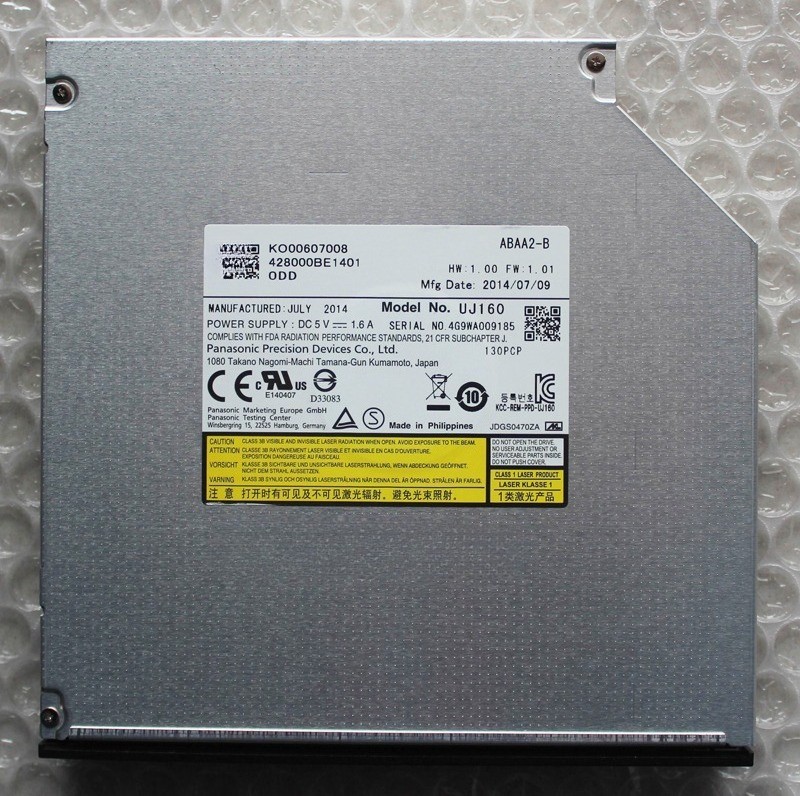 for UJ160 6X 3D Blu-Ray Combo Player BD-ROM Slim DVD RW Burner SATA Drive