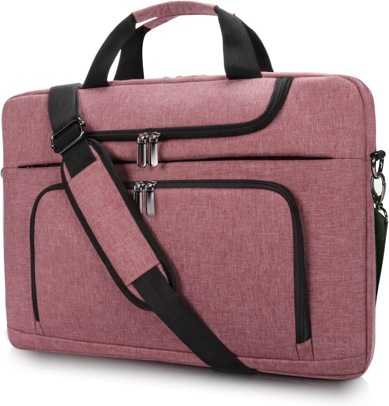 Women’s 17-17.3 Inch Laptop Bag Case for Work Travel - Lightweight Rose Red Desi