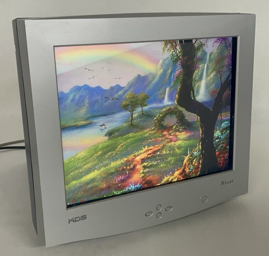 KDS XF-7B 17" CRT Retro Gaming Color Monitor Tested No Power Cord