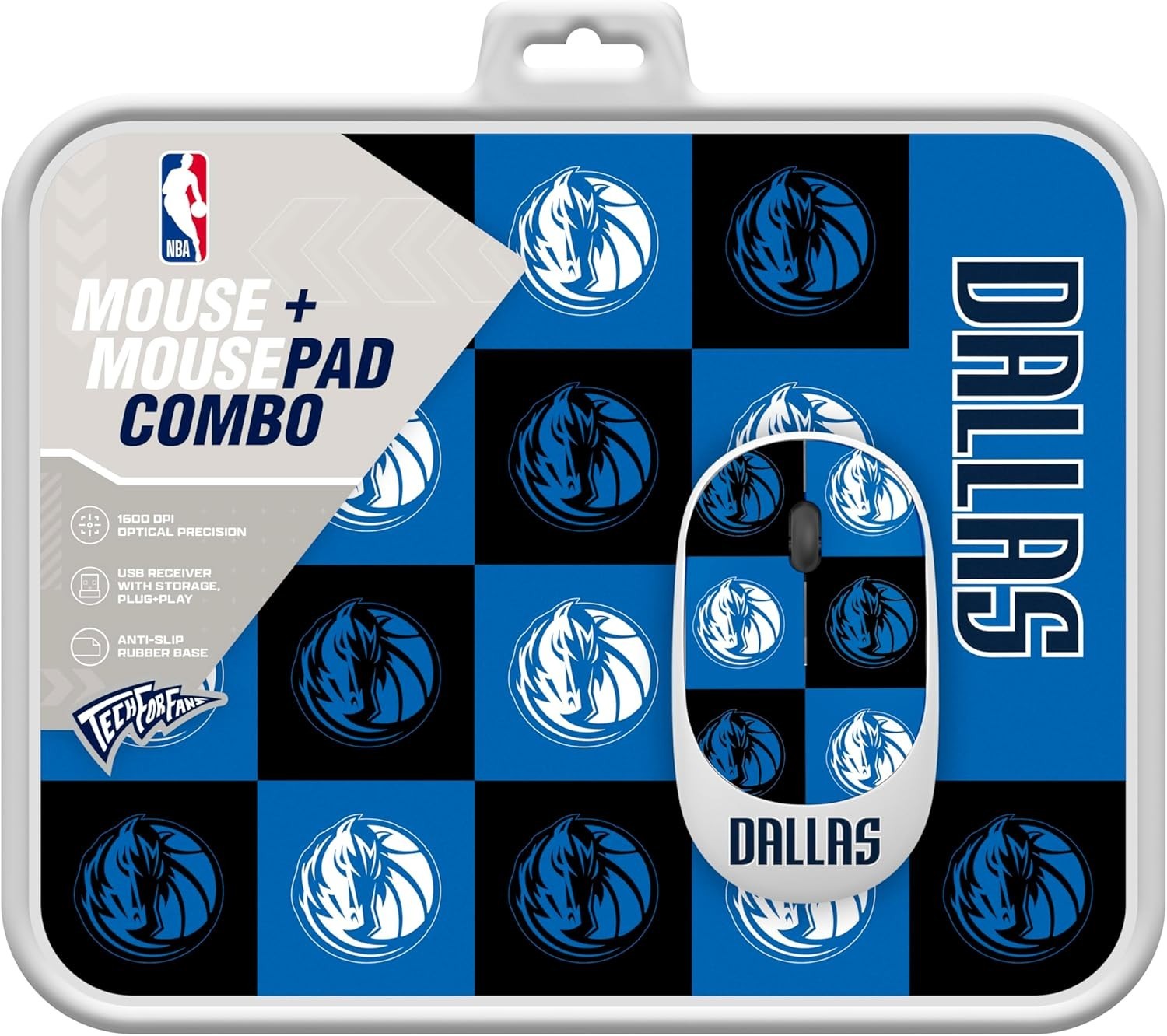 NBA Dallas Mavericks Wireless Mouse & Mouse Pad - Ergonomic Design