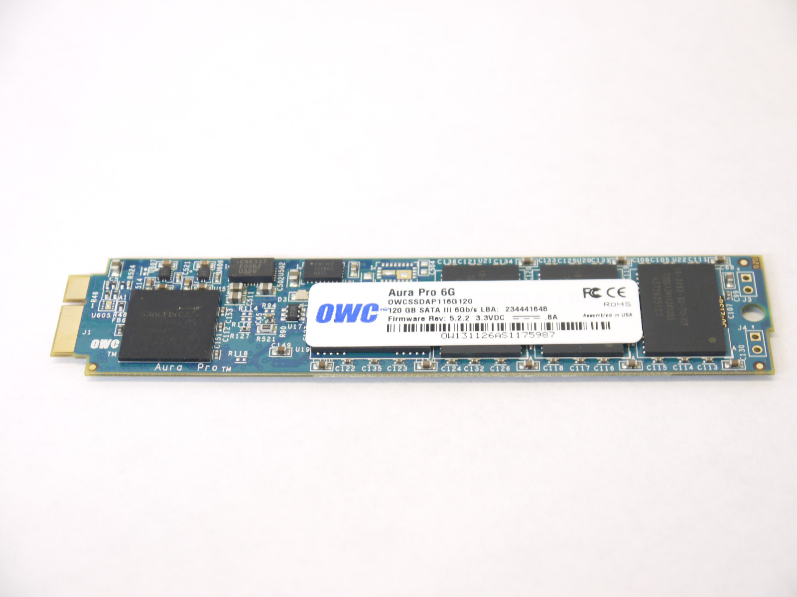 120GB SSD OWC Aura Pro 6G Hard Drive For Apple MacBook Air A1370 A1369