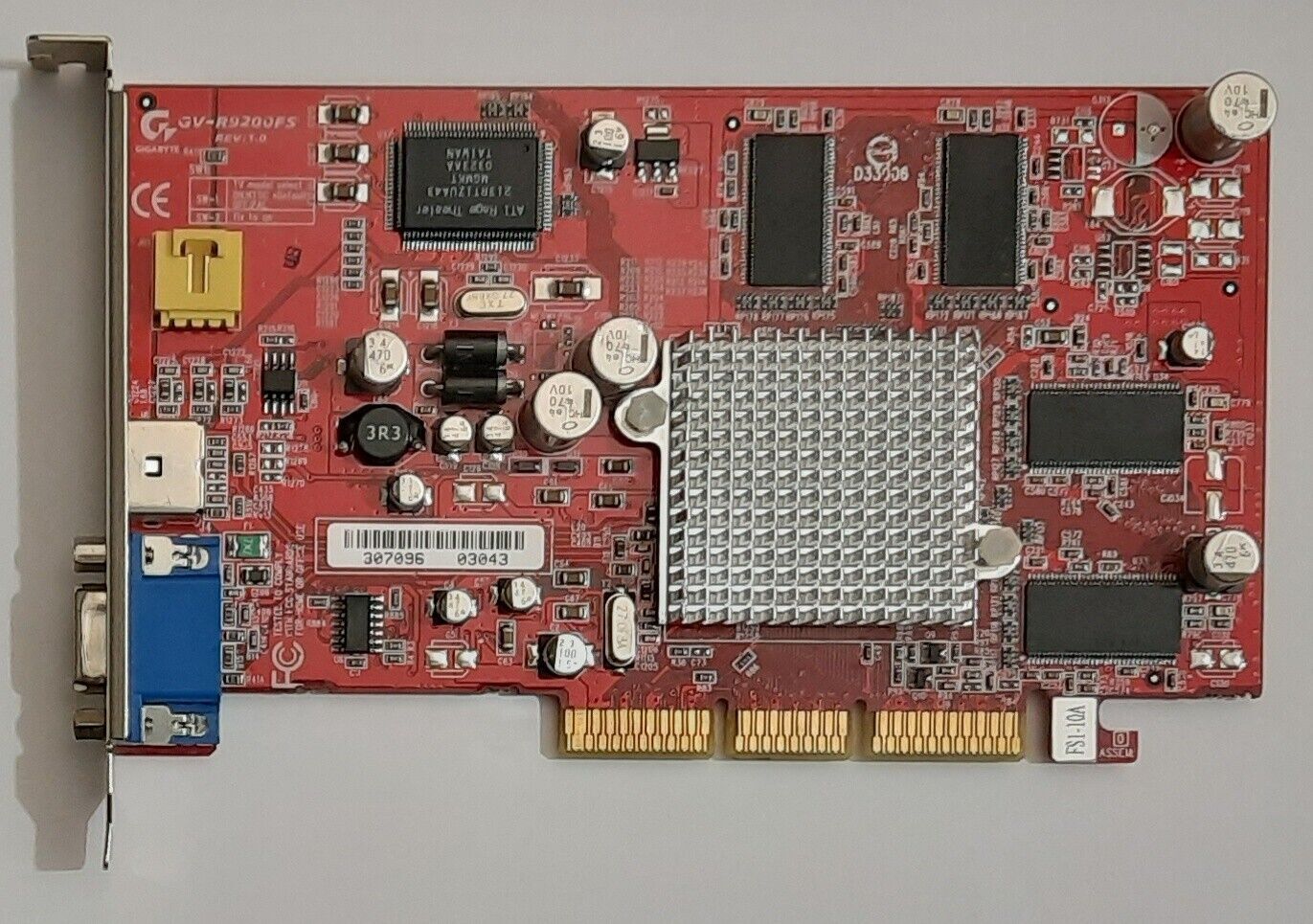 Gigabyte GV-9200FS AGP Graphics Card (ATI Radeon 9200, 128MB, Retro, 2003)