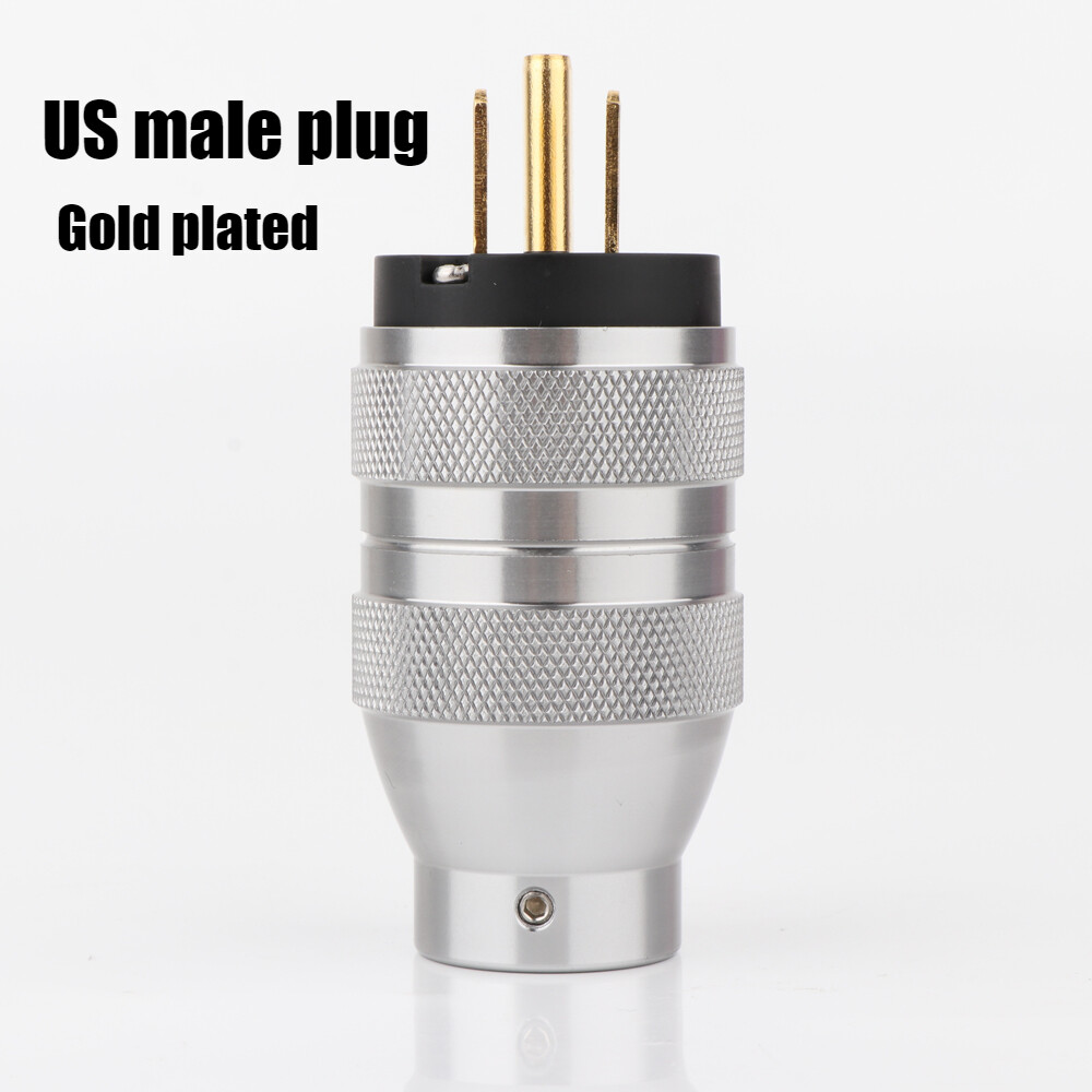 HiFi US EU Power Plug IEC C7 C15 Audio Female Connector AC Plug for Power Cable