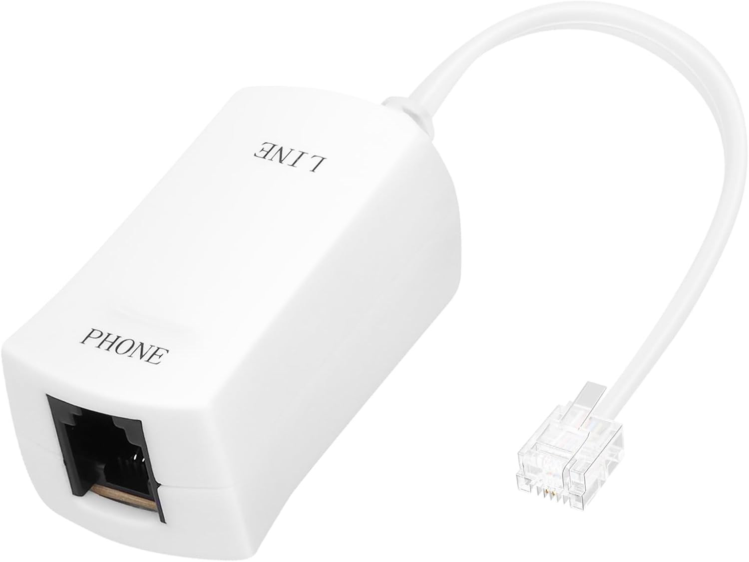 DSL Filter for Landline Phone, 1 Pack DSL Phone Filter Adapter White