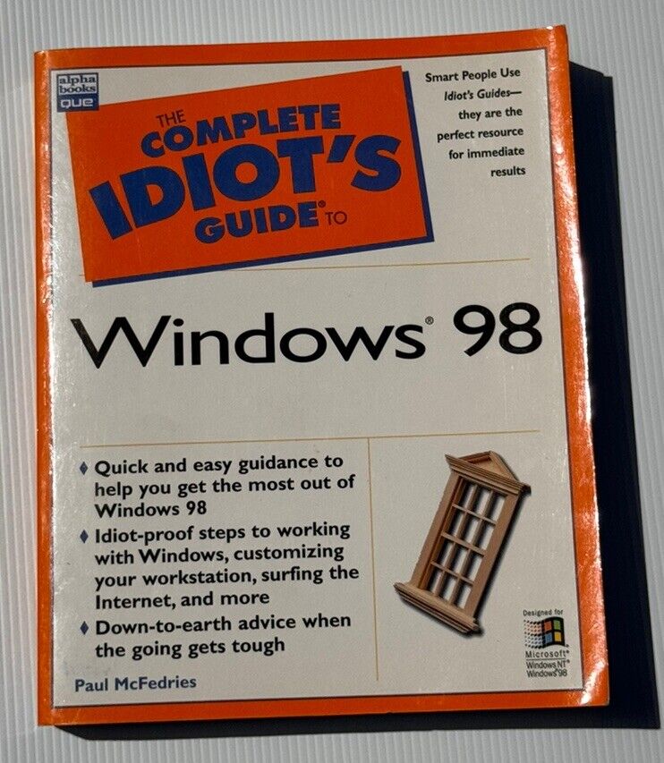 Microsoft Windows 98 The Complete Idiots Guide Vintage Book by Paul McFedries