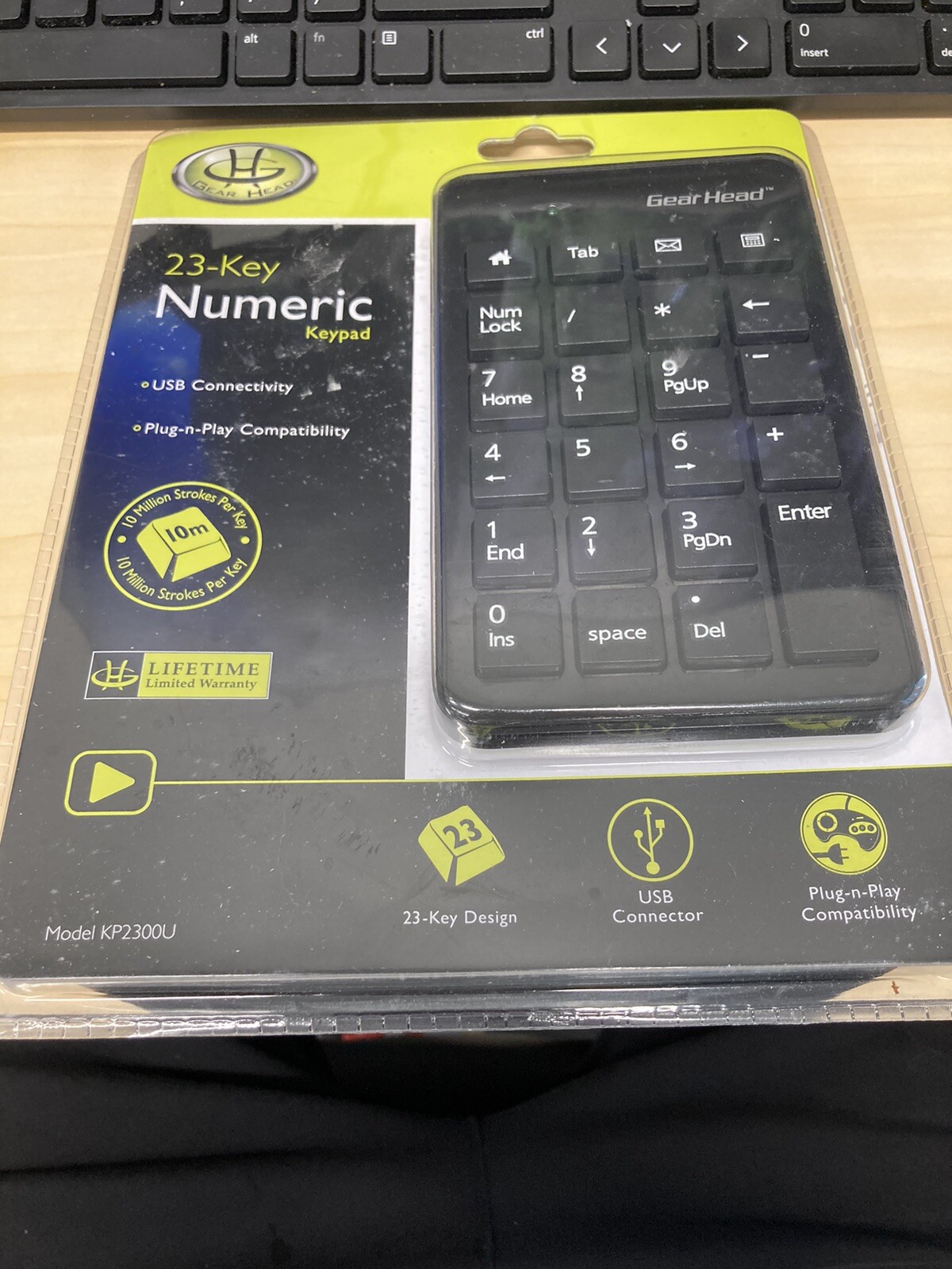 New Sealed Gear Head 23 Key USB Numeric Keypad  Model KP2300U Fast Shipping