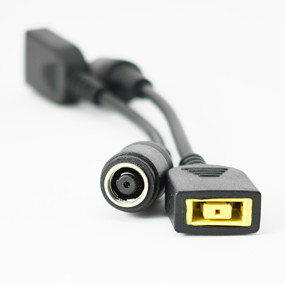 100pc 7.9x5.5mm Female To Square DC Tip Female Adapter Cable For Lenovo Thinkpad