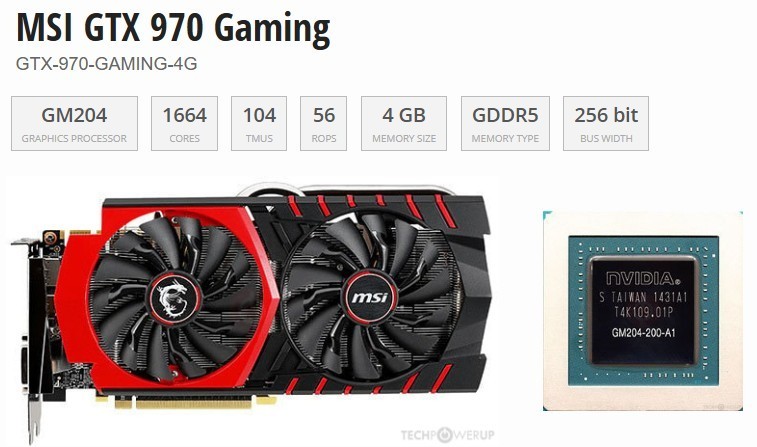 MSI Nvidia GeForce GTX 970 Gaming 4GB GDDR5 Graphics Card ✅DP HDMI 2x DVI✅