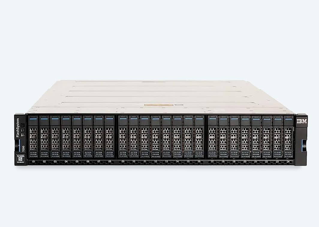 IBM FlashSystem 7200 230Tb NVMe -16X32Gb Fibre ports 1.5TB of cache (2076-824)