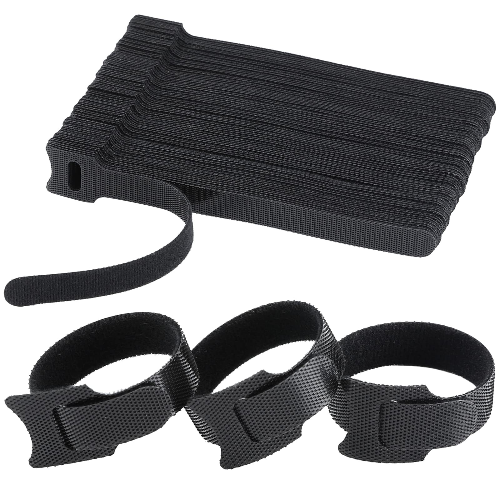 MVYC Reusable Cable Ties, Hook and Loop Cord Organizer, 6 Inch 120 PCS
