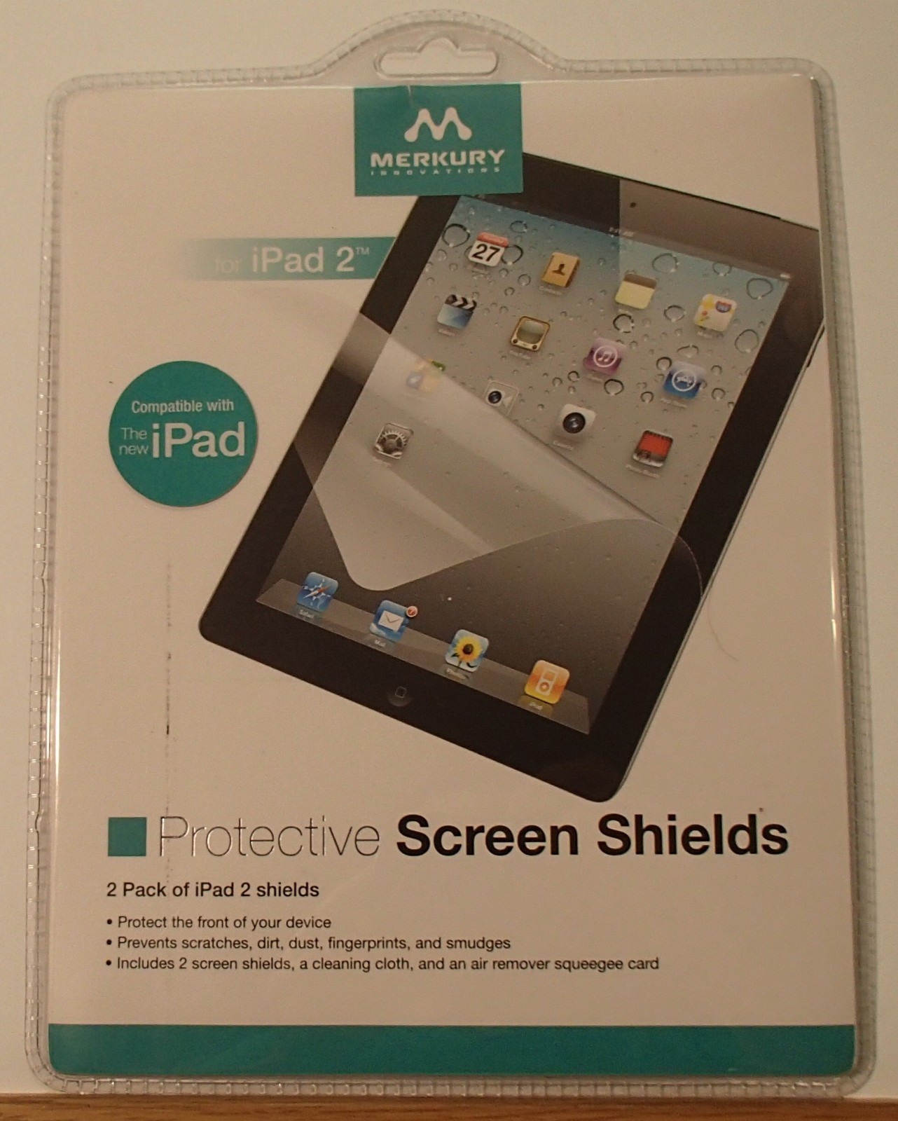Merkury Innovations Protective Screen Shields 2 Pack 9.7" Screen iPad 2 3 4 Air