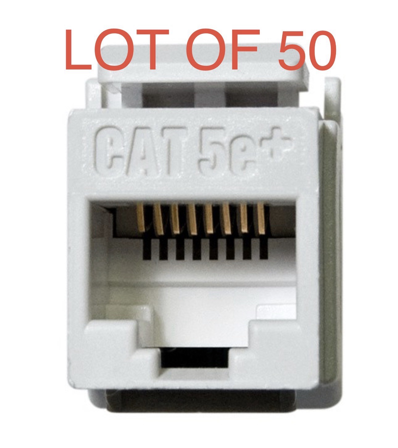LOT OF 50 Legrand On-Q WP3450-WH-50 Cat5e RJ45 Keystone Connector White New