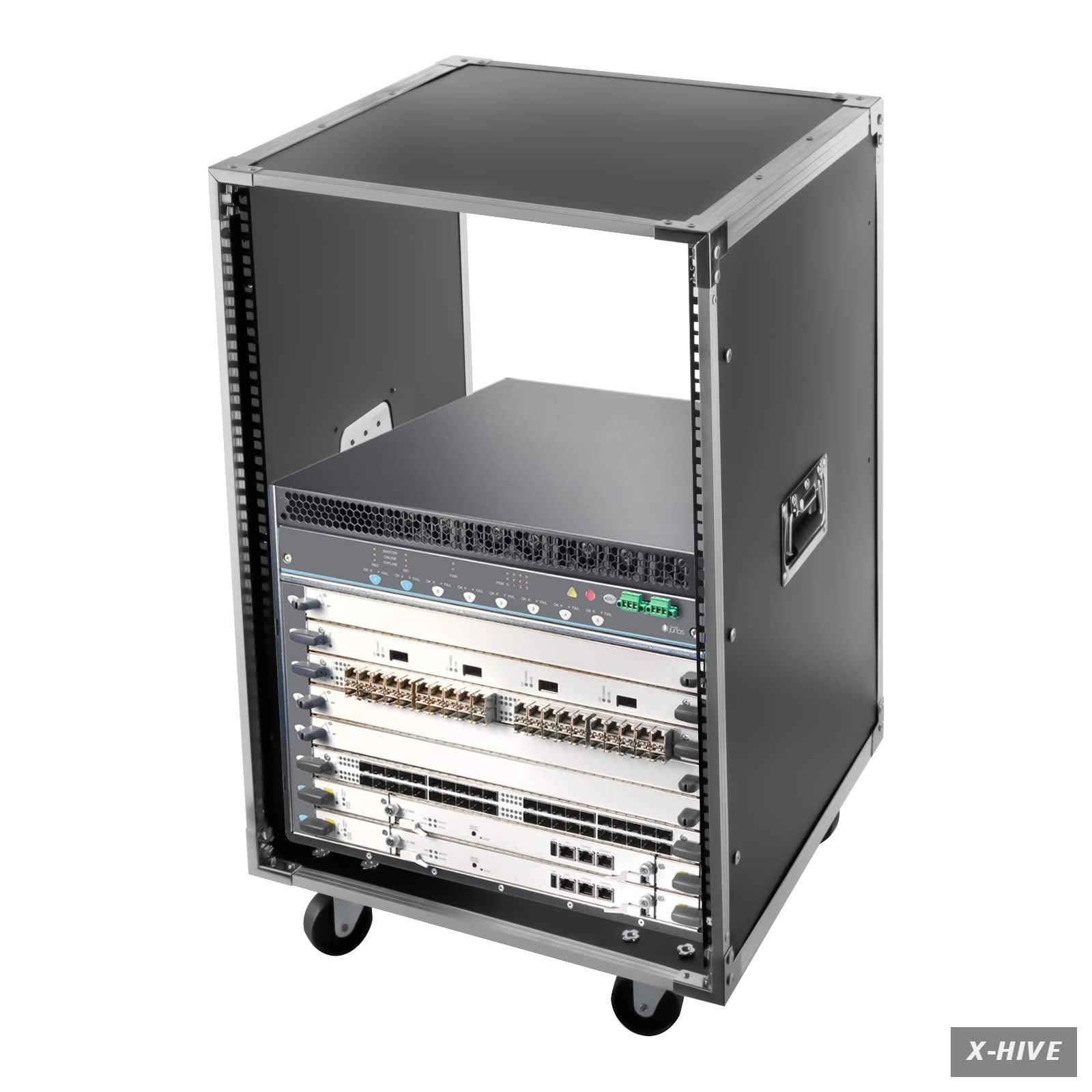 Racks Cabinets 16U 1 Open-Frame Server Rack Rolling AV Cart Computer Portable 19