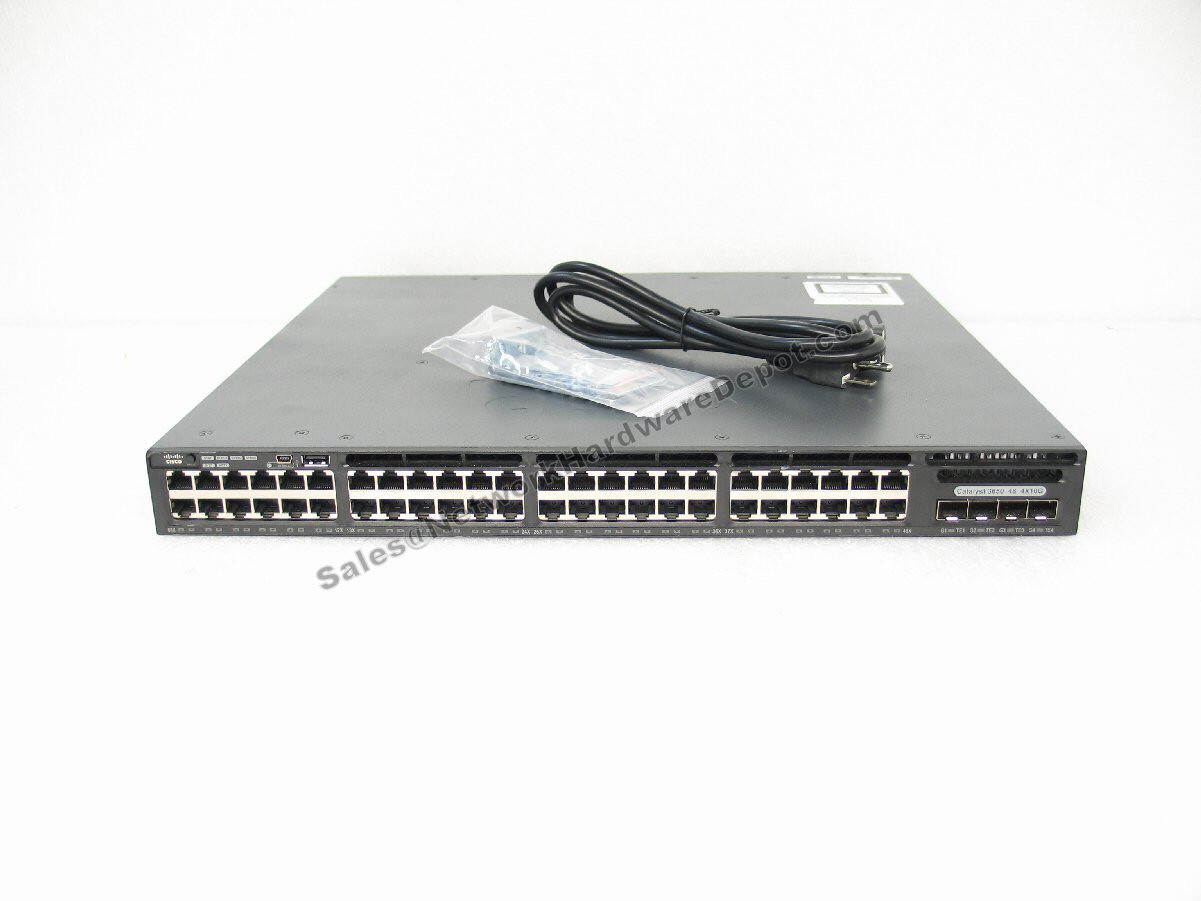 Cisco WS-C3650-48TQ-S 48-Port 4x 10GB SFP+ w/ AC Power - 1 Year Warranty
