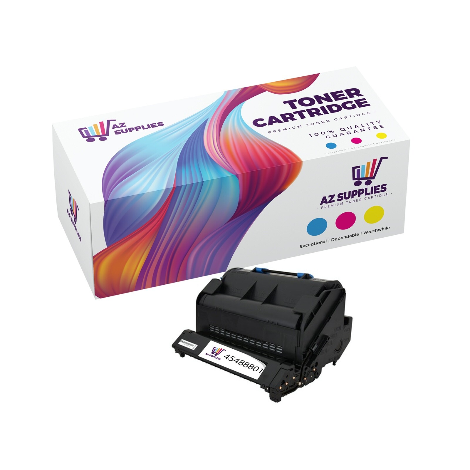 OKI Data Compatible Toner Cartridge for 45488801 B721dn B731dn Black 1 Pack