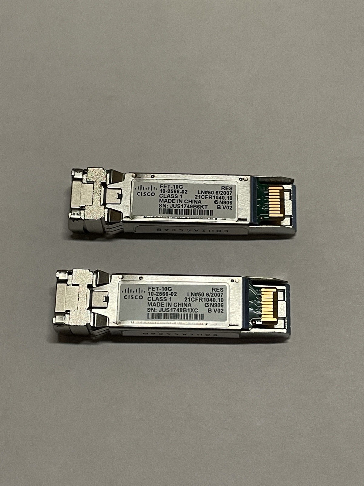 2x Cisco FET-10G 10GBase-SR SFP+ Modules | Genuine Cisco | US FAST SHIP | 2-Pack