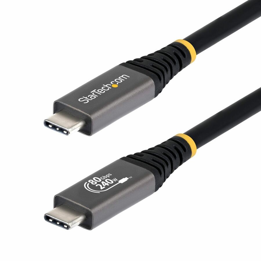 StarTech CC3FT80GUSB4CABLE 3ft USB4 Cable, 80Gbps, USB-IF Certified USB-C Cable
