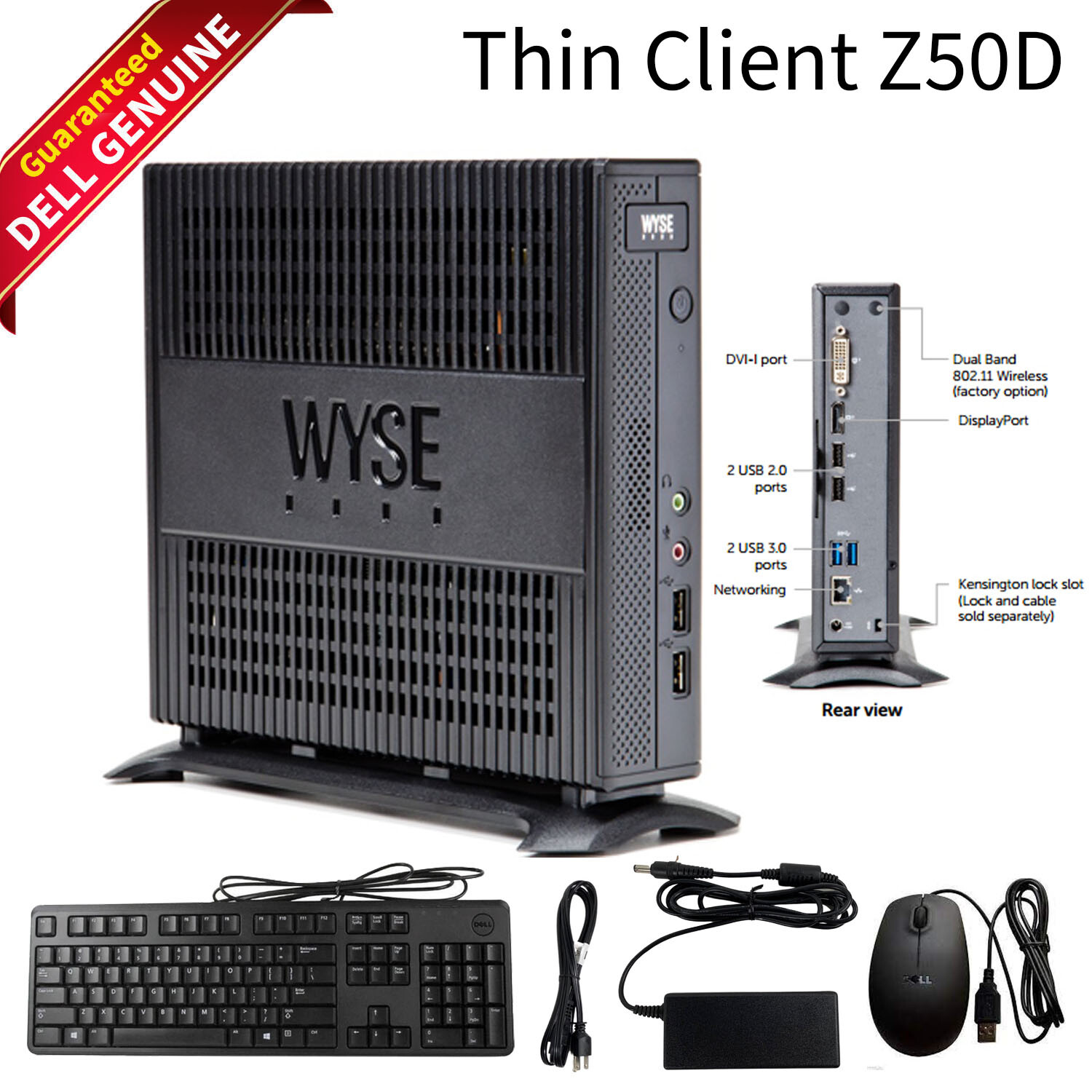 Dell Wyse Z50D Thin Client AMD G-T56N 1.65GHz Dual-Core 2 GB RAM 8 GB SSD X5MD8