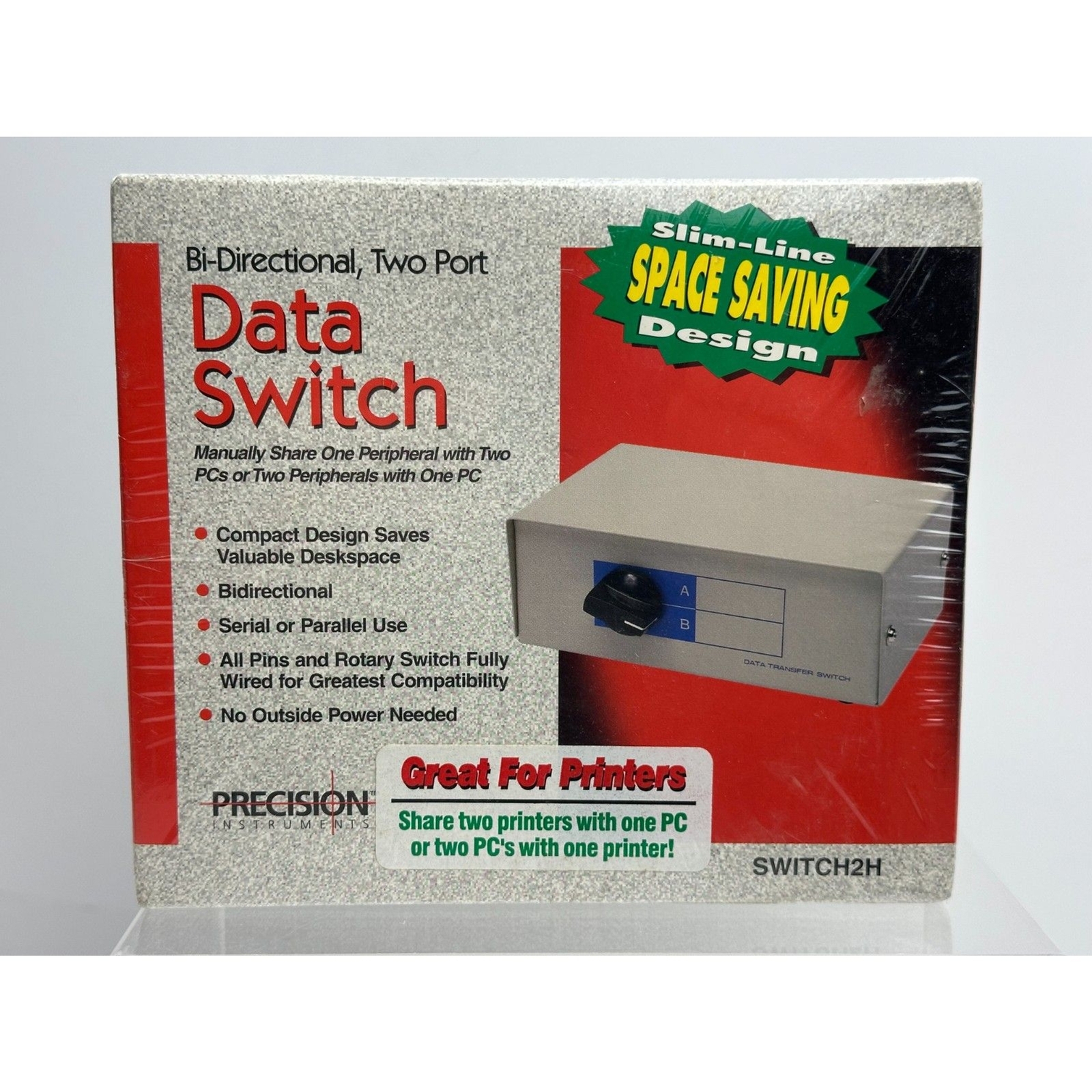 Precision Instruments Two Port Data Switch New-Sealed in Factory Plastic