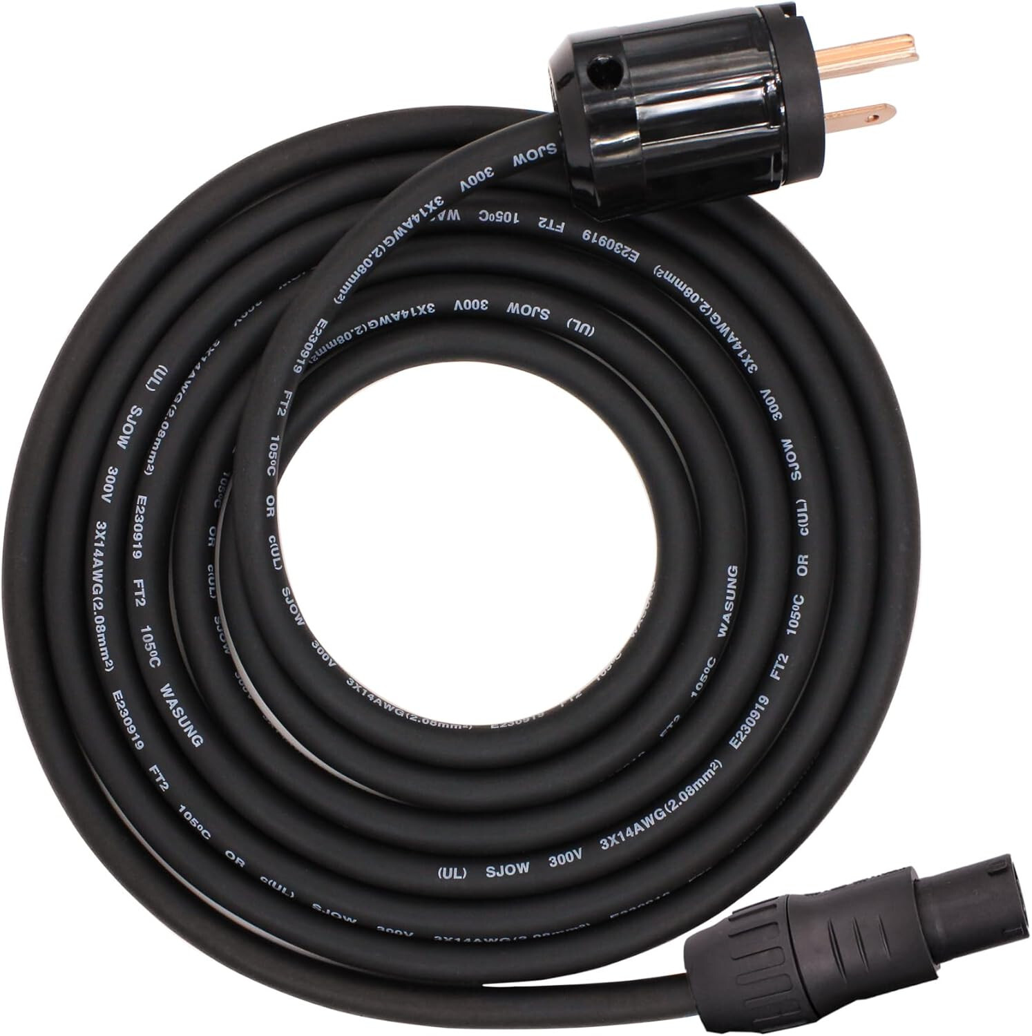 Toronce IP65 Profeesional Hand-Built 14AWG Male NEMA5-15P to SAC3FX PowerCON 5FT