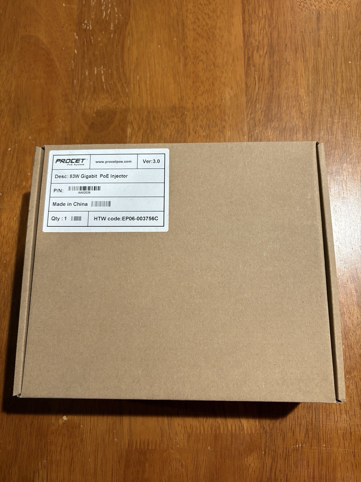Procet PT-PSE109GBRO-AH 83W Gigabit PoE Injector