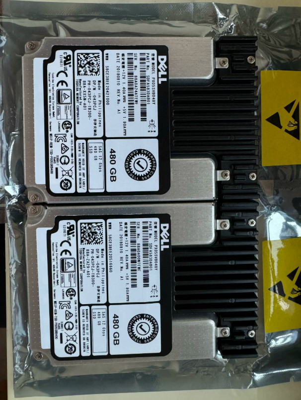 New 43PCJ DELL 480GB SAS 12Gbps Mixed Use 2.5'' Internal SSD 043PCJ PX05SVB048Y